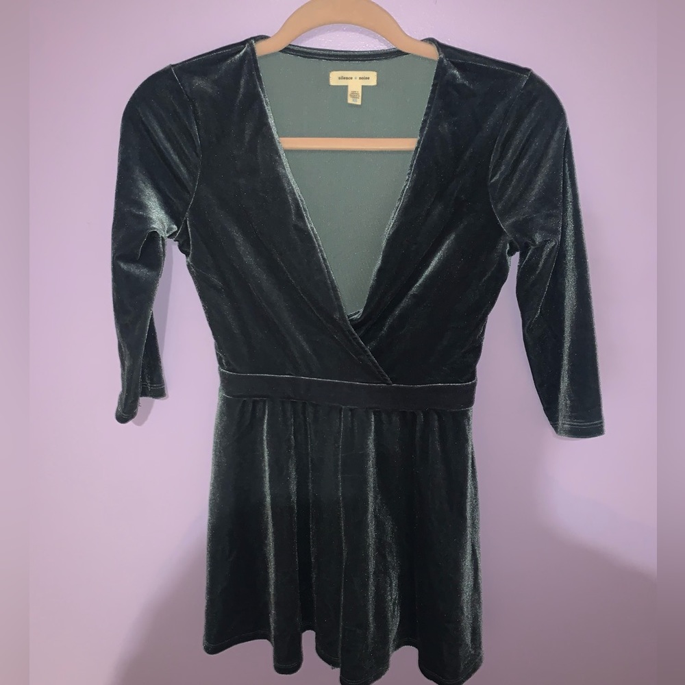 Blue Velvet 3/4 Sleeve Romper